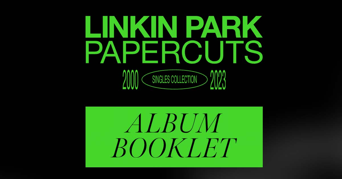 LINKIN PARK PAPERCUTS ALBUM BOOKLET linkin-park-papercuts-album-booklet